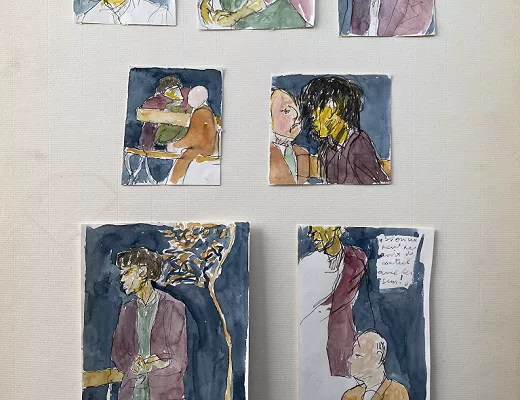 Planche de sept dessins 